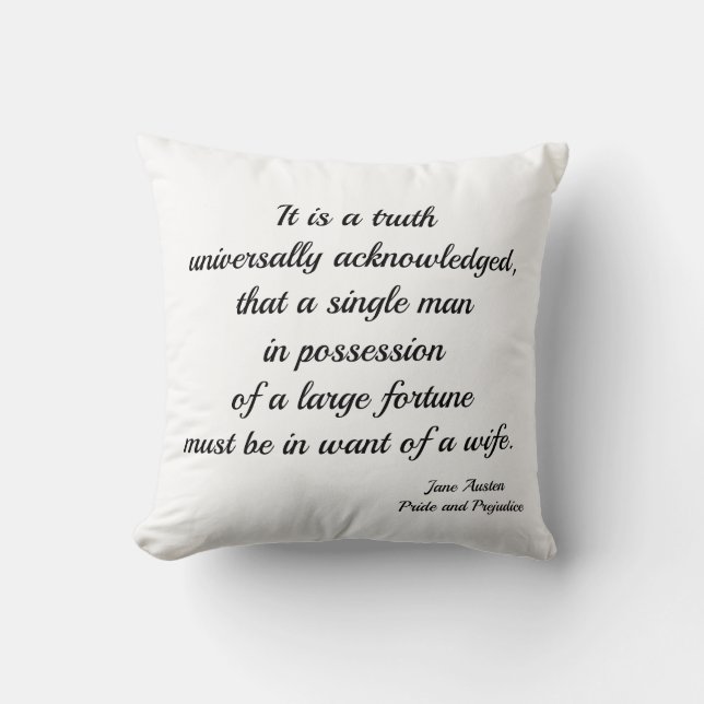 Cojín Decorativo Jane Austen Marry Me Pillow (Anverso)