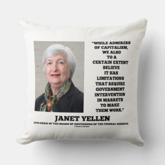Cojín Decorativo Janet Yellen Admirers Capitalismo Intervención del
