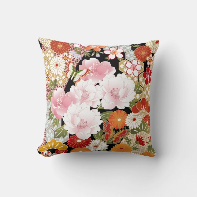 Cojín decorativo japonés de los estampados de (Anverso)
