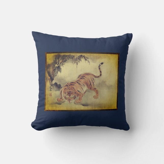 Cojín decorativo JAPONÉS del TIGRE (Anverso)