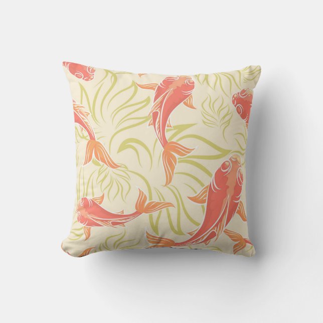 Cojín decorativo japonés Koi Fish (Anverso)