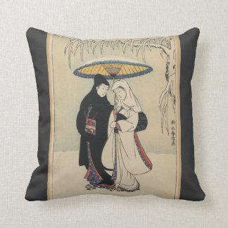 Cojín Decorativo Japonés vintage, poético romántico Japón Imprimir