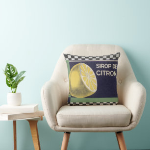 Cojín Decorativo Jarabe de limón francés vintage