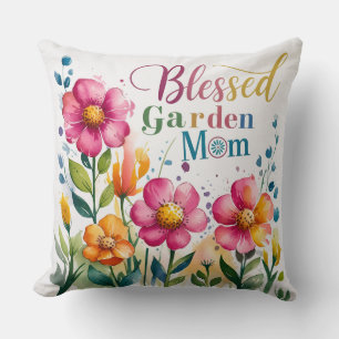 Cojín Decorativo Jardín Bendito Mamá diseñado hermosamente