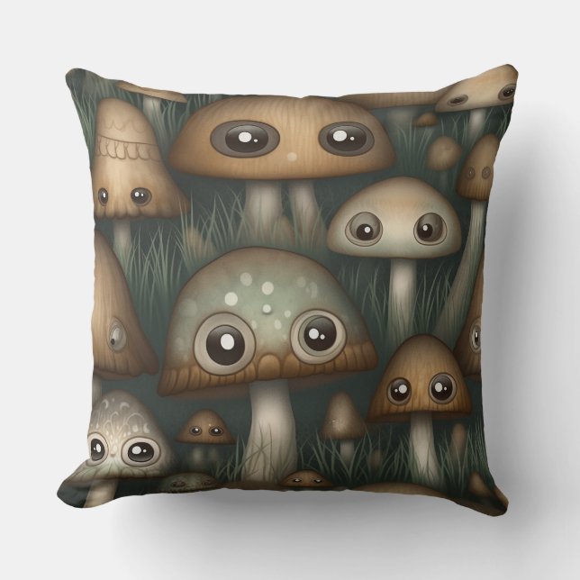 Cojín Decorativo Jardín Botánico de Googly Eyed Garden (Anverso)