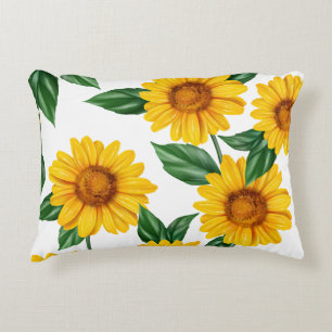 Cojín Decorativo Jardín Brillante de Girasoles - Decoración Floral 