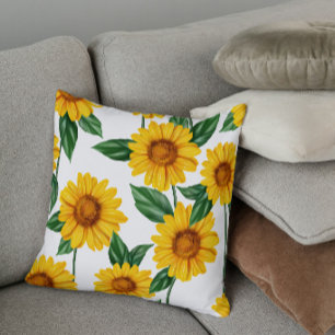 Cojín Decorativo Jardín Brillante de Girasoles - Decoración Floral 