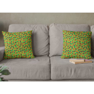 Cojín Decorativo Jardín caprichoso de mariposas y mariquitas