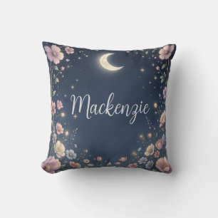 Cojín Decorativo Jardín Celestial y Nombre Personalizado