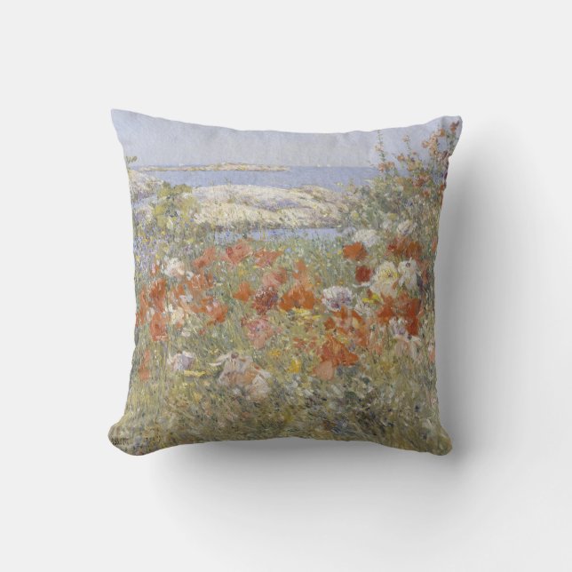 Cojín Decorativo Jardín de Celia Thaxter por Frederick Childe Hassa (Anverso)