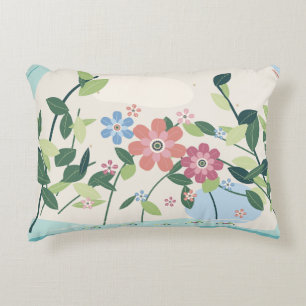 Cojín Decorativo Jardín de flores silvestres pastel