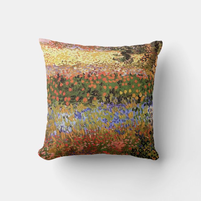 Cojín Decorativo Jardín de flores, Vincent van Gogh. (Anverso)