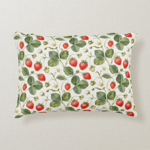 Cojín Decorativo Jardín de Frutas de Verano de Fresa Moderna