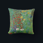 Cojín Decorativo Jardín De Granjas Gustav Klimt Con Pintado De Sunf<br><div class="desc">Jardín De Granjas Gustav Klimt Con Sunflowers Vintage Art Nouveau</div>