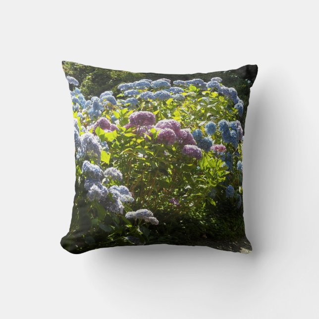 Cojín Decorativo Jardín de Hortensias (Anverso)