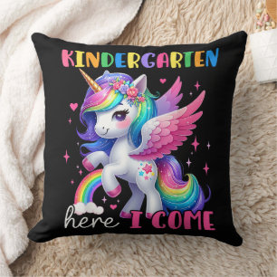 Cojín Decorativo Jardín de Infancia Aquí Voy Unicornio Vuelta al Co