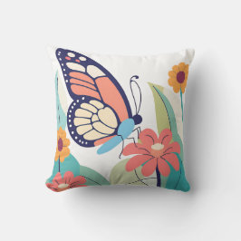 Cojín Decorativo Jardín de mariposas