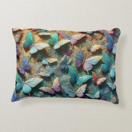 Cojín Decorativo Jardín de Mariposas Iridescentes