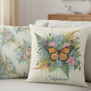 Cojín Decorativo Jardín de Mariposas – Regalo Romántico de Cumpleañ