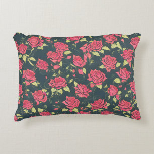 Cojín Decorativo Jardín de Rosas Romántico