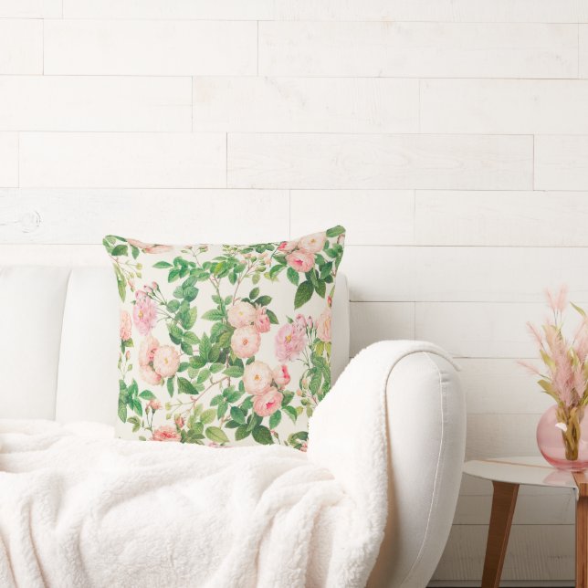 Cojín Decorativo Jardín de rosas rosadas (Sofá)