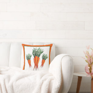 Cojín Decorativo Jardín de verduras de Naranja de zanjas