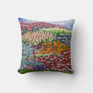 Cojín Decorativo Jardín en Agosto Material gráfico/Flores/Pintura d