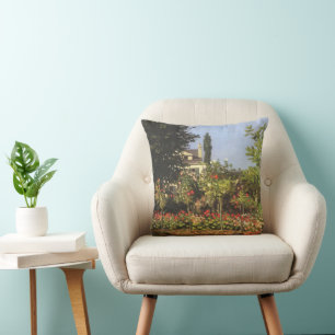 Cojín Decorativo Jardín en flor en Sainte Adresse por Claude Monet
