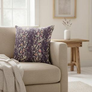 Cojín Decorativo Jardín exuberante de Noir: Rosas y tulipanes de co