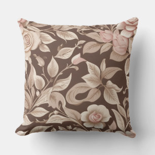 Cojín Decorativo Jardín Floral Mocha