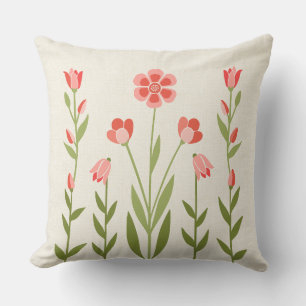 Cojín Decorativo Jardín Floral Perfecto – Salvia y Rubor