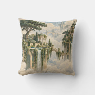 Cojín Decorativo Jardín flotante de pinos con cascada