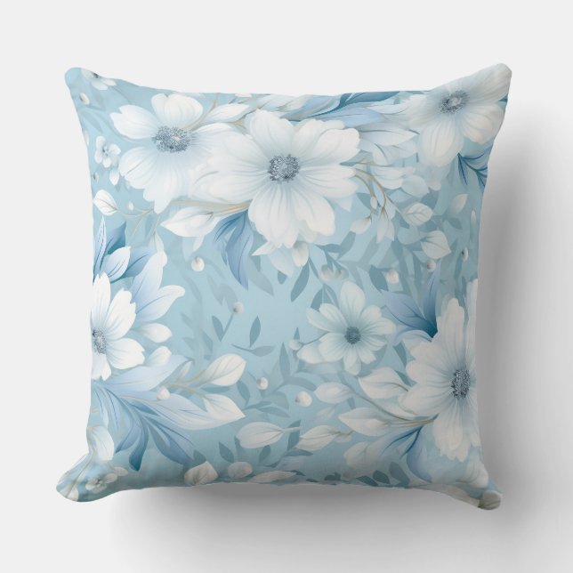 Cojín Decorativo Jardín Glacial Invierno Botánico (Anverso)