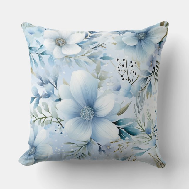 Cojín Decorativo Jardín Glacial Invierno Botánico (Anverso)