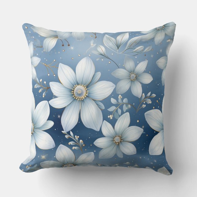 Cojín Decorativo Jardín Glacial Invierno Botánico (Anverso)