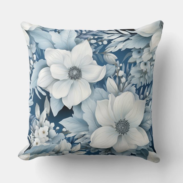 Cojín Decorativo Jardín Glacial Invierno Botánico (Anverso)