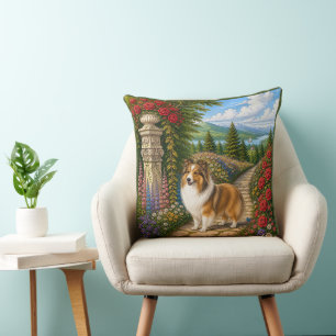 Cojín Decorativo Jardín Inglés Shetland Sheepdog 