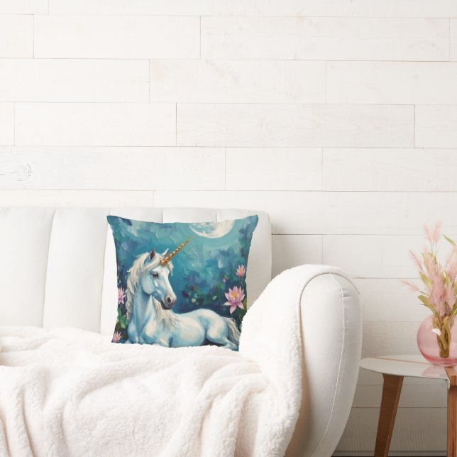 Cojín Decorativo Jardín Místico de Unicornio (Sofá)