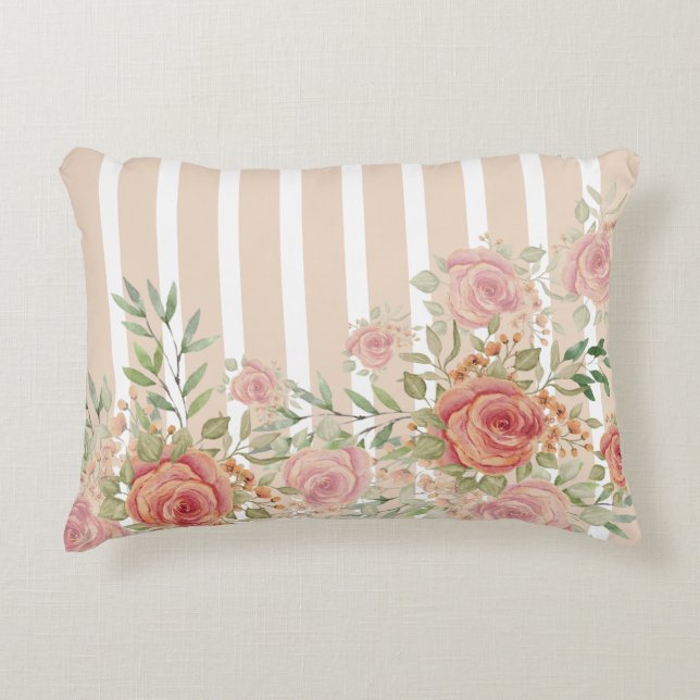 Cojín Decorativo Jardín Pastel Soñador Estampado (Anverso)