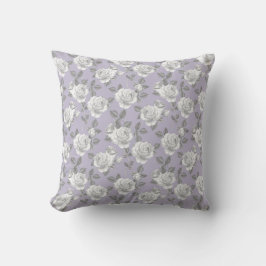 Cojín Decorativo Jardín Rosa elegante en Lavender