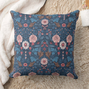 Cojín Decorativo Jardín salvaje en azul