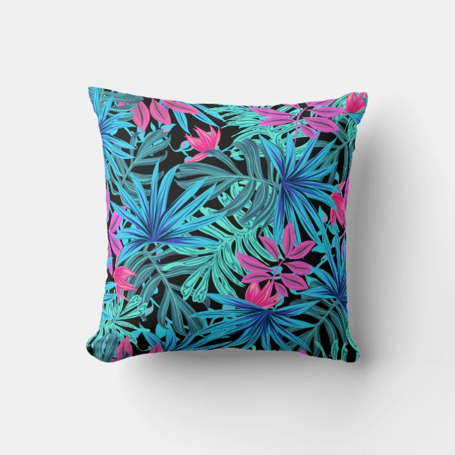 Cojín Decorativo Jardín tropical exótico (Anverso)