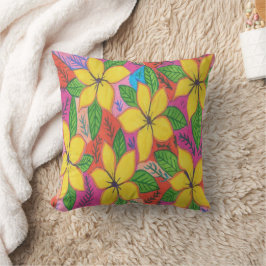 Cojín Decorativo Jardín Tropical Plumeria