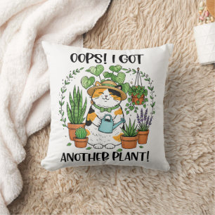 Cojín Decorativo Jardinería Plantar Gato Ups Me Conseguí Otra Plant