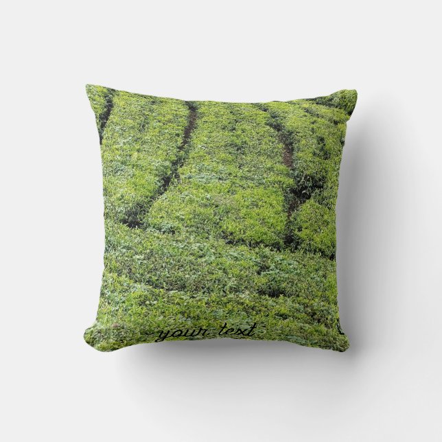 Cojín Decorativo Jardines de té de Munnar en  (Anverso)