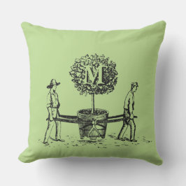 Cojín Decorativo Jardines y árbol Monograma Pillow al aire libre 1