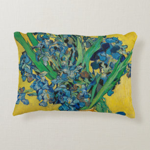 Cojín Decorativo Jarrón Van Gogh con Iris Clasicismo Impresionista