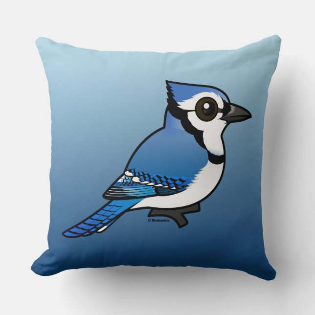 Cojín Decorativo Jay azul pálido (Anverso)