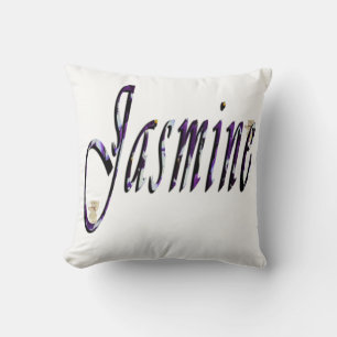 Cojín Decorativo Jazmín, Nombre, Logo, Cuchillo Blanco.
