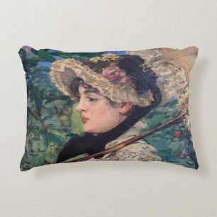 Cojín Decorativo Jeanne (Primavera) Por Édouard Manet